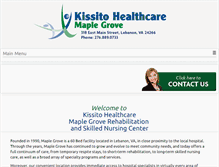 Tablet Screenshot of kissitohealthcaremaplegrove.org